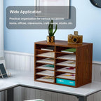 PAG Countertop Mail Sorter Organizer, Wooden Literature Organizer, Student - Image 5