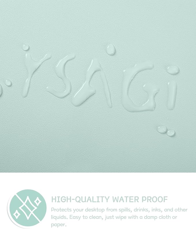 YSAGi Non-Slip Leather Desk Pad L Size, Waterproof Laptop Computer Desk - Image 3