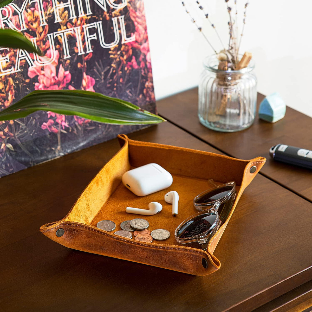 Londo Genuine Leather Tray Organizer - Practical Lightweight Water Resistant ...