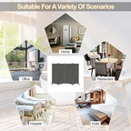 MAYOLIAH 4 Panel Room Divider Screen 6Ft Tall Foldable Privacy Dividers Indoor - Image 6