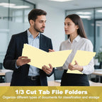 Manila Folders, HERKKA 120 Pack 1/3 Cut Tab File Folders, Manila Folders 8.5 x - Image 7