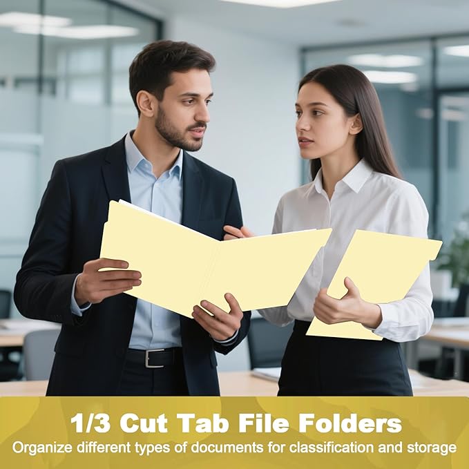 Manila Folders, HERKKA 120 Pack 1/3 Cut Tab File Folders, Manila Folders 8.5 x - Image 7