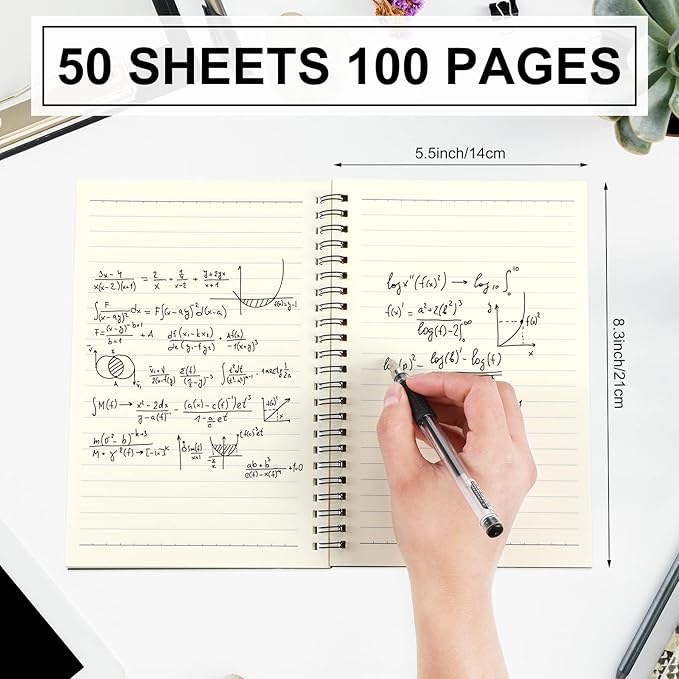 Yahenda 54 Pcs Spiral Notebook Bulk A5 Journal Lined 8.3'' x 5.5'' Writing - Image 4