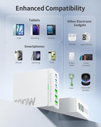 USB C Charger Block Charging Station: 100W 6 Port GaN Fast Charging Brick Hub - Image 4