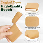 Yookin Wood Business Card Holder Wooden Magnetic Business Card Case Portable - Image 3