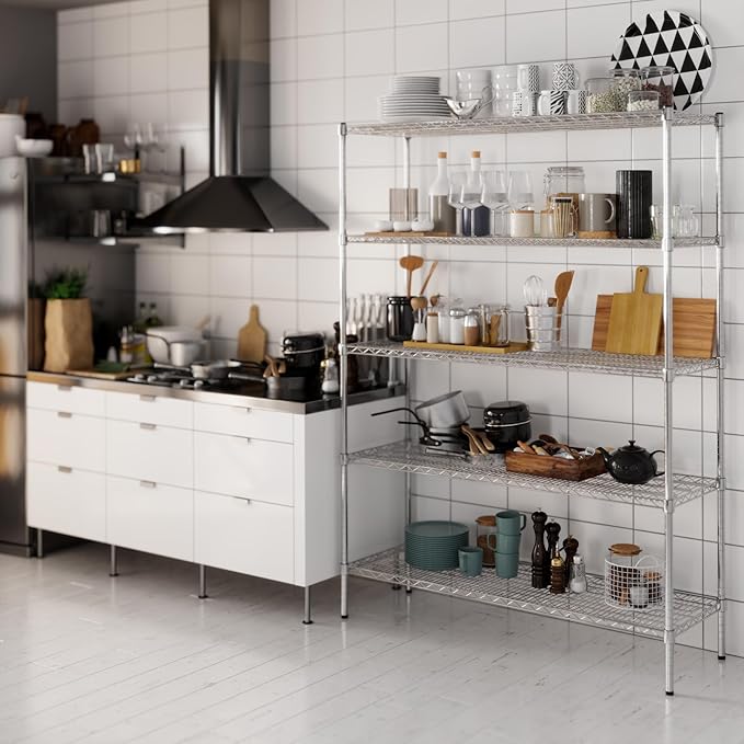 Regal Altair 18" Deep x 54" Wide x 74" Height Wire Shelving Kit | 5-Tier | NSF - Image 8