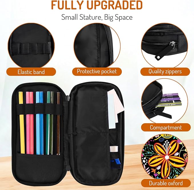 Cute Pencil Case for Girls, Large Girls Pencil Pouch for School Supplies - Image 2