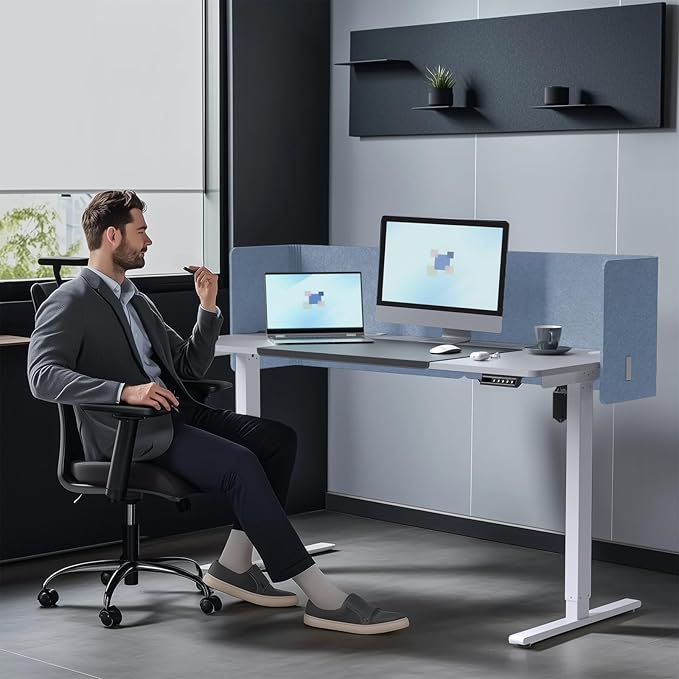 ERGO COLLECT Desk Privacy Panel, 2-in-1 Adjustable Acoustic Desktop Partition - Image 9