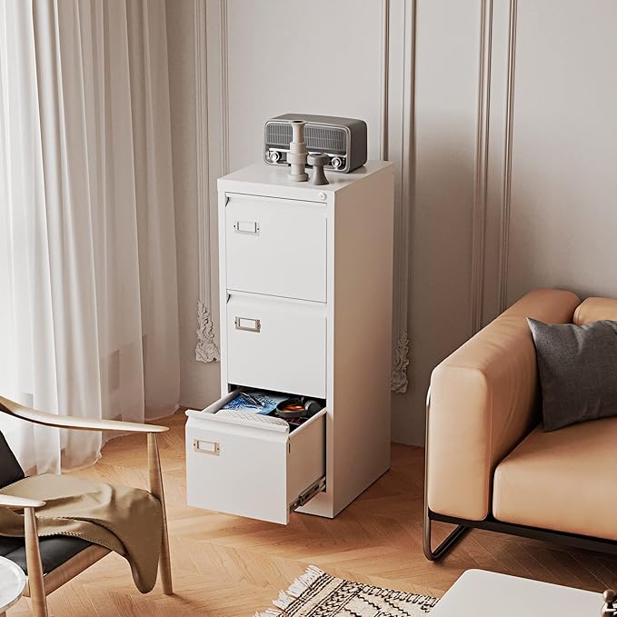 Fesbos 3 Drawers Vertical File Cabinets - Image 4