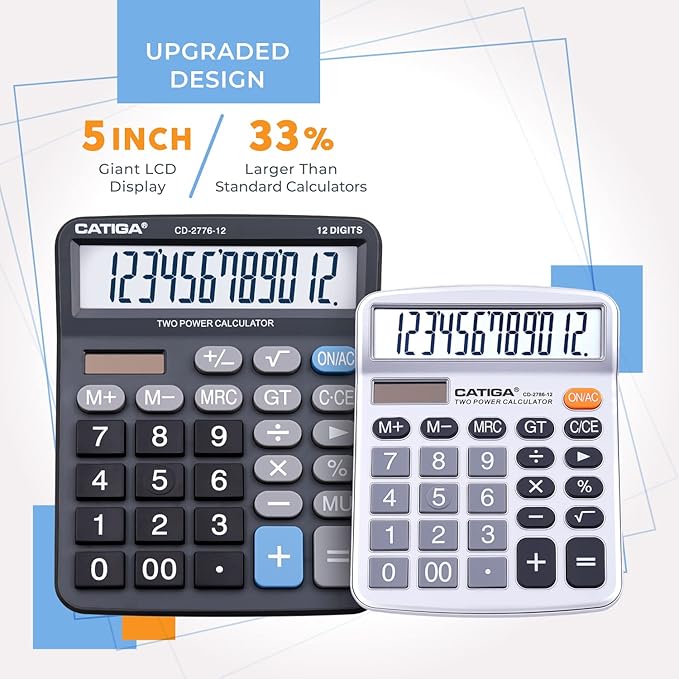 Premium Commercial 12-Digit Large Desktop Calculator - Image 2