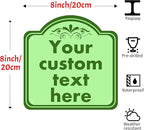 HK SIGNS Custom Aluminum Weatherproof Metal Sign, Modern Customizable, 8*8 Inch - Image 2