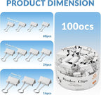NEEWAY 100 Count Binder Clips Assorted Sizes, Paper Binder Clips, Metal Paper - Image 2