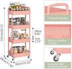 Sywhitta 4-Tier Plastic Rolling Utility Cart - Image 2