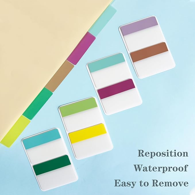 ELII 500 PCS Sticky Index Tabs 21 Sets, Colorful Book Tabs Sticky Tabs - Image 8