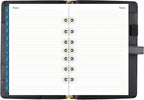 AT-A-GLANCE Faux Leather Undated Starter Set, 7-Ring, 5-1/2" x 8-1/2", Desk Size, Fashion, Black (DR1118-040-05)