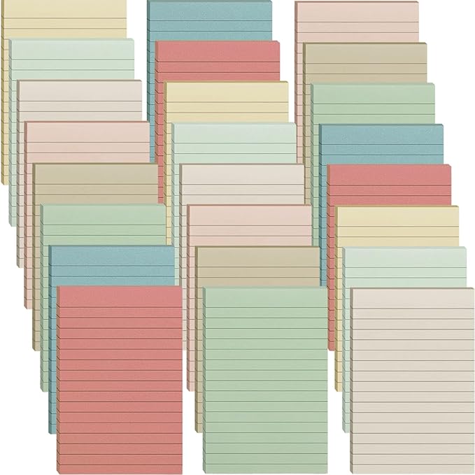 24 Pack Lined Sticky Notes 4X6 in Self Sticky Note Pads Colorful Post Stickies by Beieverluck