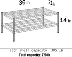 Regal Altair 21" Deep x 36" Wide x 14" Height Wire Shelving Kit | 2-Tier | NSF - Image 3