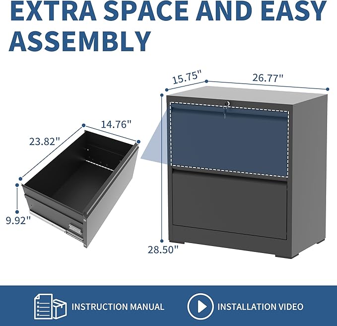 FLIXELIO 2-Drawer File Cabinet - Image 3