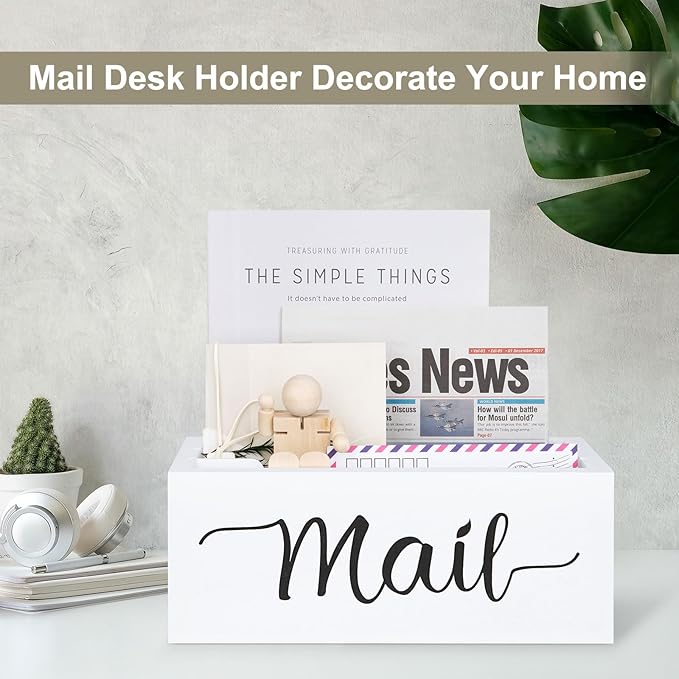 Desk Mail Organizer, Mail Organizer Countertop - Image 4