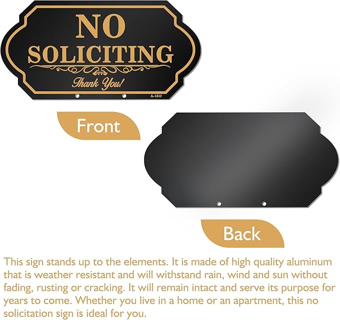 No Soliciting Sign for House - Image 7