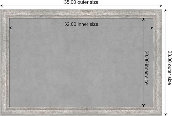 Amanti Art Silver Framed Magnetic Board 23x35 Large Vision Board - Image 3