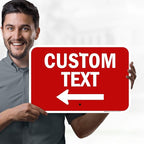 Custom Arrow, Custom Directional Sign, Left Arrow, 12x18 Inches, Rust Free .063 - Image 2