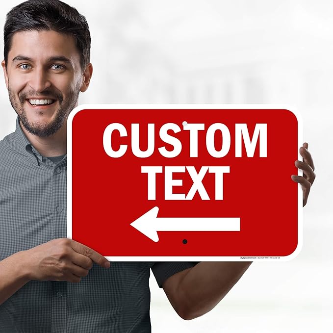 Custom Arrow, Custom Directional Sign, Left Arrow, 12x18 Inches, Rust Free .063 - Image 2