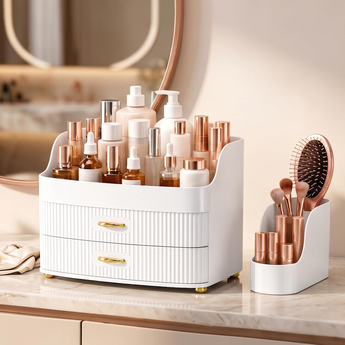 Makeup Organizer for Countertop Vanity Skincare Storage for Perfume Lipstick ...