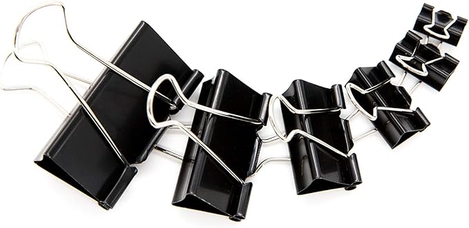 DSTELIN Binder Clips Paper Clamps Assorted Sizes 100 Count, X Large, X Small - Image 2