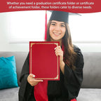 gisgfim 15Pcs Certificate Holders Diploma Covers Single Sided Gold Foil Border - Image 7
