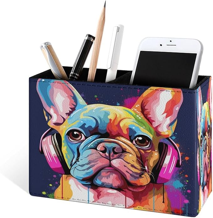 Famame Colorful Dog French Bulldog Pencil Holder - Image 2