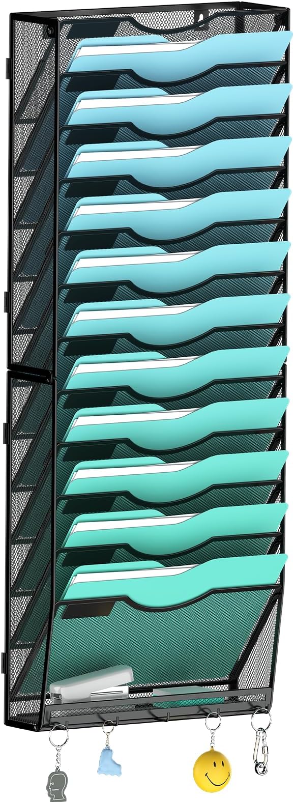 Gawerk 13-Tier Wall File Organizer Hanging Wall File Holder Wall Mount Paper by Gawerk
