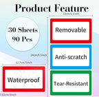 Removable Colored Labels Stickers, 3X5 Inch Removable Large Label Stickers - Image 2
