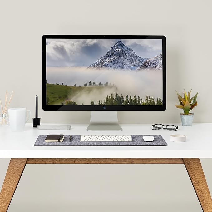 Wolvende Premium Felt Desk Mat | Small 12" x 27.5" | Multifunctional Desk Pad - Image 4