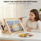 Tabletop Easel for Painting, 13.8"x11.4" Adjustable Portable Art Easel Includes - Image 4