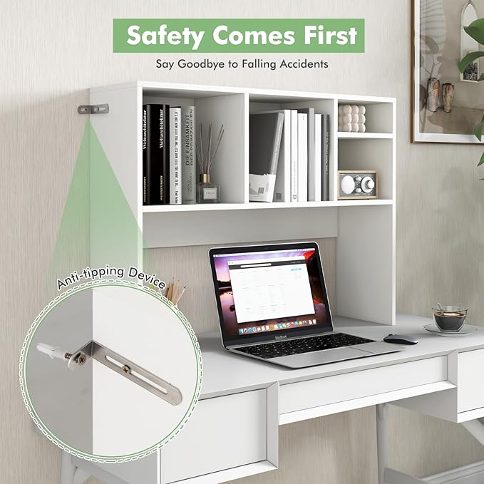 Tangkula Desktop Bookshelf, Countertop Storage Hutch - Image 6