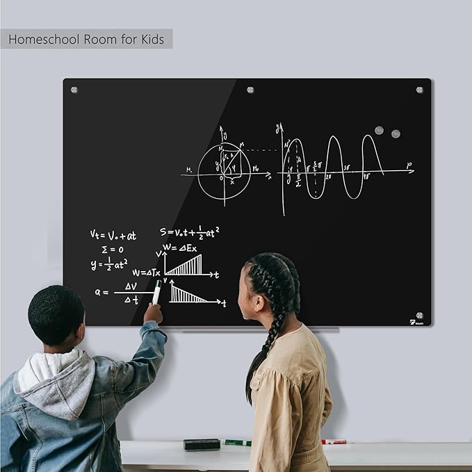 TOWON 6 x 4ft Glass Whiteboard Wall, Big Glass Dry Erase Board - Image 2