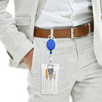 Fushing 20Pcs Retractable ID Badge Holders ID Badge Reels - Image 5