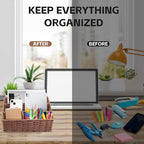 Woven Mail Organizer for Desk Countertop, Mail Holder Sorter Storage Basket for - Image 4