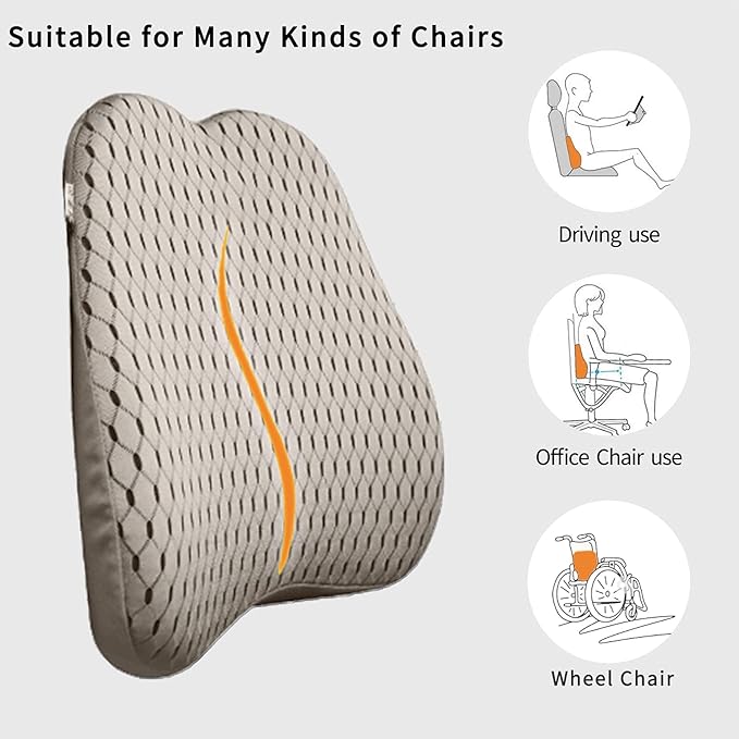 XINJUN Memory Foam car Lumbar Support Pillow - Image 6