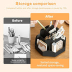 Pencil Pen Holder for Desk, 9 Slots 360 Degree Rotating Desk Organizers - Image 2