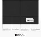 LUXPaper 9" x 12" Presentation Folders | Two Pocket | Midnight Black | 100lb. - Image 2
