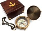 Be Strong and Courageous, Do Not Be Afraid Brass Engraved Compass - Image 4