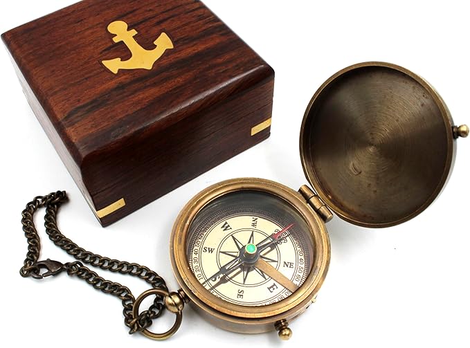 Be Strong and Courageous, Do Not Be Afraid Brass Engraved Compass - Image 8