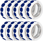 Perco Dark Blue 1-Inch Perforated Circle Dot Sticker Labels — 10 Rolls by Perco