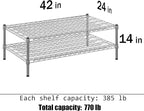 Regal Altair 24" Deep x 42" Wide x 14" Height Wire Shelving Kit | 2-Tier | NSF - Image 3