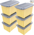 Nazhura Plastic Storage Bin, Stackable and Nestable Storage Boxes by NazhuraGoodCompanionAtHome
