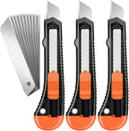 JOYUMY 3 Pack Utility Knife Box Cutter Retractable, Compact Box Knife by JOYUMY