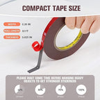 Double Sided Tape, Heavy Duty Mounting Tape Waterproof Foam Tape, 32FT Length - Image 5