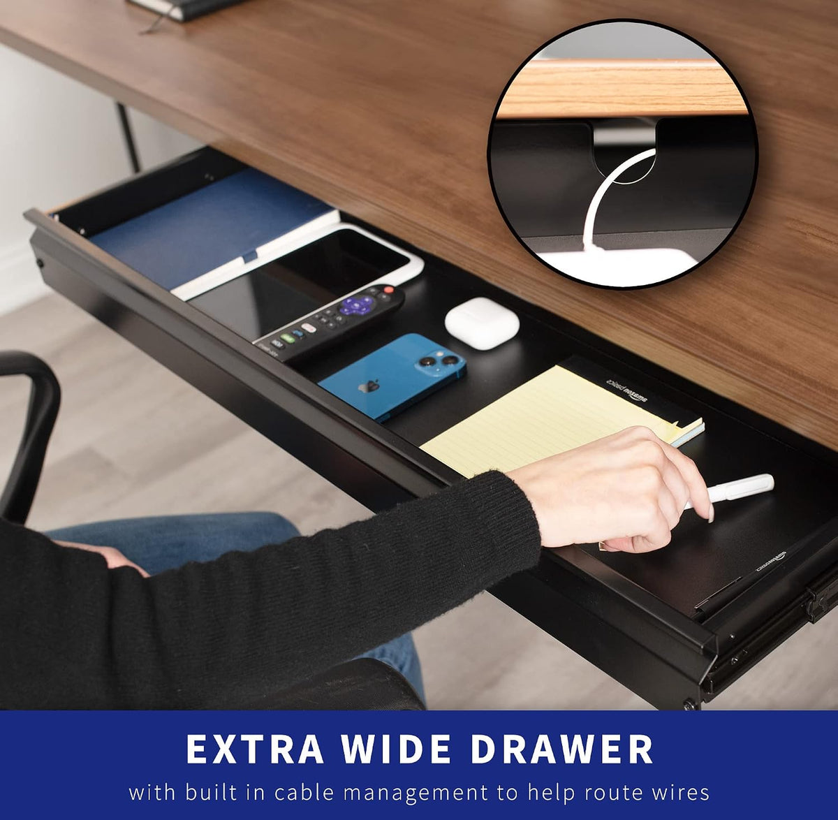 VIVO Under Desk 33 x 9 in Slide Out Storage Drawer